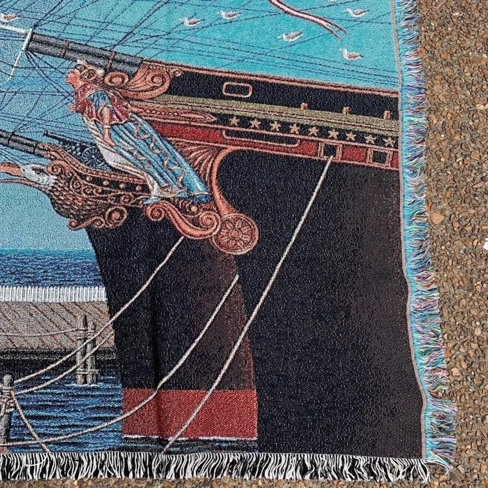Charles Wysocki Antique Store Quilts Village‎ Home Woven Blanket Throw Tapestry